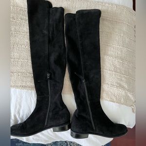 Stuart Weitzman Size 7.5 women’s black suede over knee boots